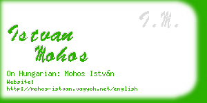 istvan mohos business card